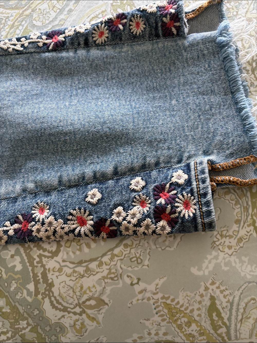 DRIFTWOOD Indie Embroidered Side-Panel Flare Jeans - Picture 7 of 8